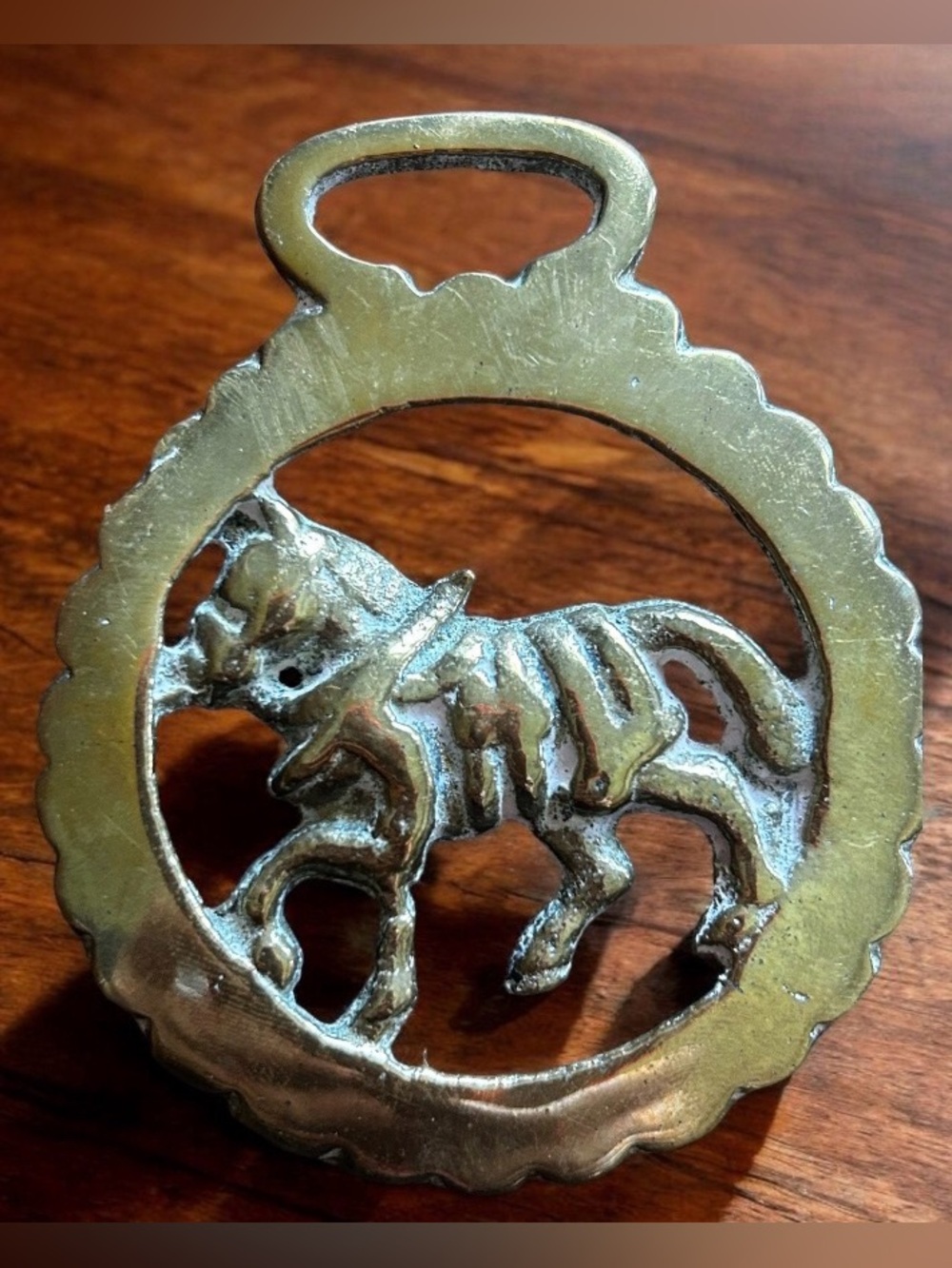 Vintage British Horse Brass Design Medallion